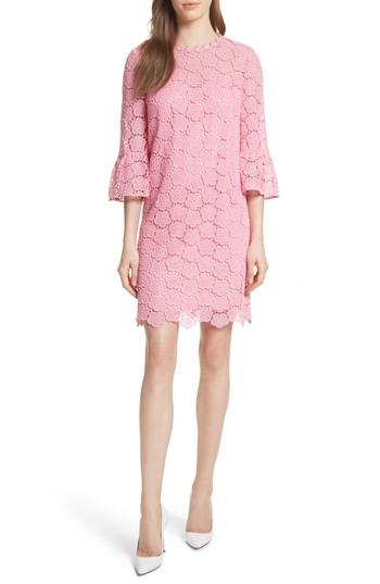 Women's Kate Spade New York Bloom Flower Lace Shift Dress, Size - Pink