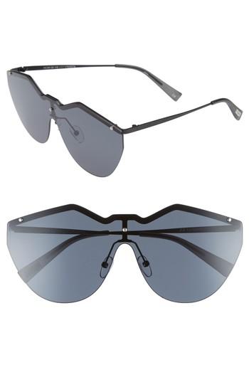 Women's Le Specs 140mm Shield Sunglasses - Black