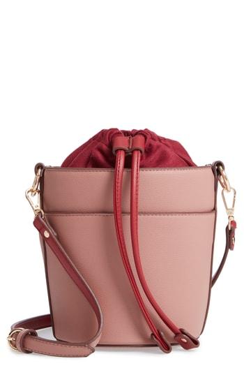 Chelsea28 Izzy Faux Leather Bucket Bag - Pink