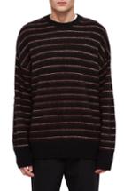 Men's Allsaints Bretley Oversize Stripe Wool Blend Sweater - Black