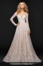 Women's Hayley Paige Stevie Illusion Off The Shoulder Gown, Size - Pink