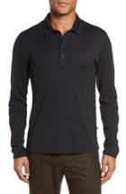 Men's Billy Reid Smith Slim Fit Stripe Polo - Black
