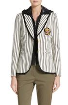 Women's Veronica Beard Spirit Stripe Cotton Blazer