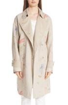 Women's Lafayette 148 New York Laurita Linen Trench Coat, Size /small - Beige