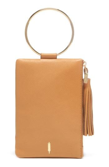 Thacker Nolita Ring Handle Leather Clutch - Brown