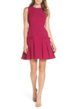 Women's Eliza J Drop Waist Crepe A-line Dress - Pink