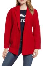 Women's J.crew Camille Short Boiled Wool Wrap Coat, Size - Red