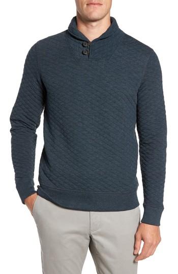 Men's Billy Reid Shawl Collar Pullover, Size - Blue