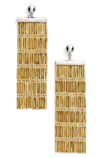 Women's Argento Vivo Two-tone Linear Fringe Earrings