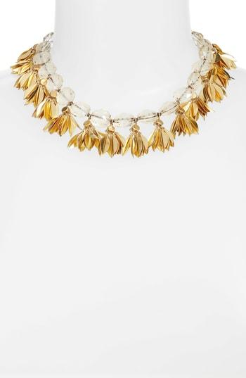 Women's Serefina Crystal & Leaf Statement Necklace