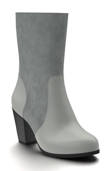 Women's Shoes Of Prey Block Heel Boot A - Grey