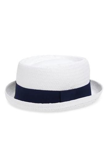Women's Fits Straw Boater Hat - White
