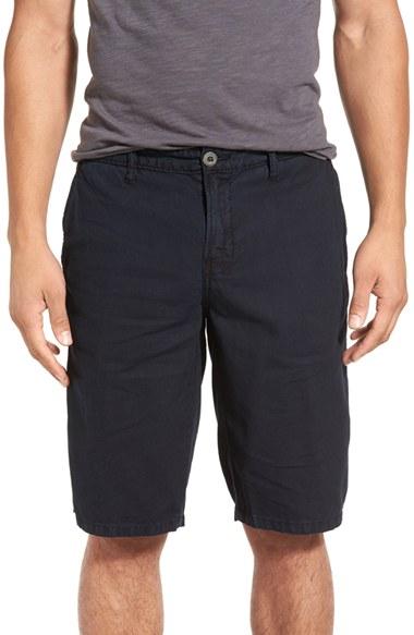 Men's Original Paperbacks 'havana' Linen Shorts - Blue