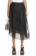 Women's Simone Rocha Ruched Flower Tulle Skirt Us / 6 Uk - Black