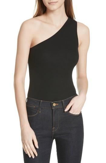 Women's Atm Anthony Thomas Melillo One-shoulder Bodysuit - Black