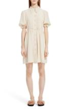 Women's Chloe Eyelet Silk Shirtdress Us / 38 Fr - Ivory