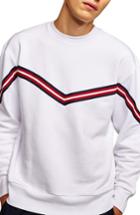 Men's Topman Chevron Tape Sweatshirt