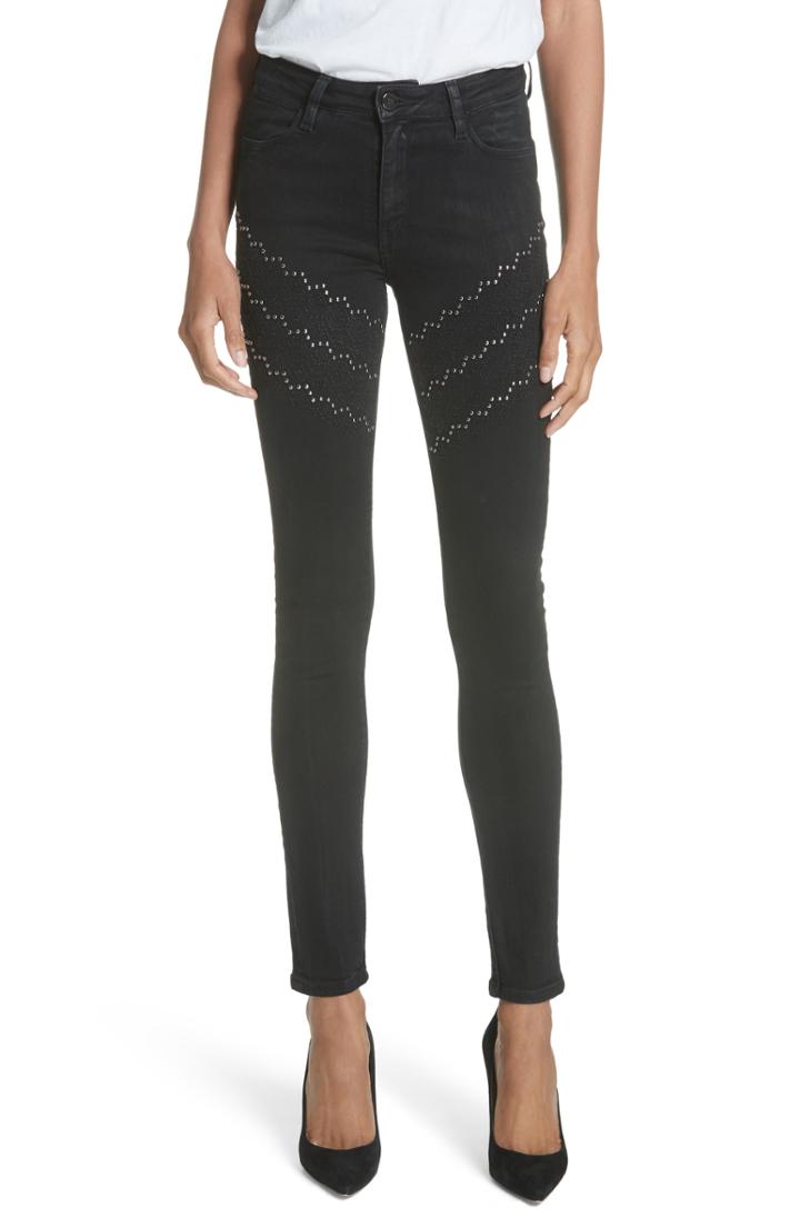 Women's Brockenbow Emma Plaza Studded Skinny Jeans
