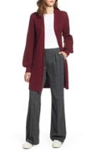 Women's Halogen Long Blouson Sleeve Cardigan, Size - Pink