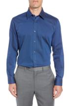 Men's Ted Baker London Wikks Slim Fit Print Dress Shirt .5 - 32/33 - Blue