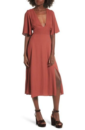 Women's Afrm Zelda Open Back Midi Dress
