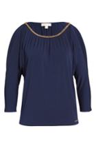 Women's Michael Michael Kors Chain Neck Cold Shoulder Top - Blue