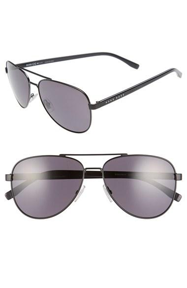 Men's Boss '0761/s' 60mm Polarized Aviator Sunglasses -