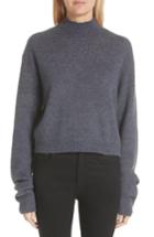 Women's Adam Lippes Brushed Cashmere & Silk Turtleneck Sweater - Blue