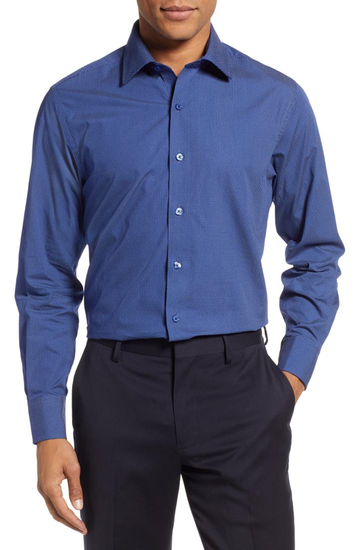 Men's Stantt Classic Fit Dot Dress Shirt