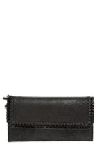 Women's Stella Mccartney Shaggy Deer Faux Leather Wallet - Black