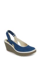 Women's Fly London Yipi Wedge Sandal Us / 35eu - Blue