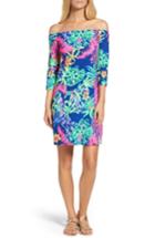 Women's Lilly Pulitzer Laurana Off The Shoulder Shift Dress - Blue