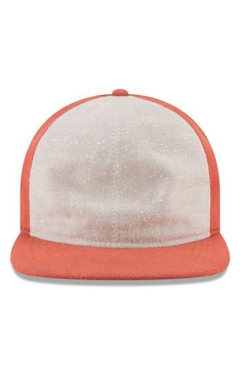 Men's New Era Cap 9twenty Slub Twill Flat Brim Cap - Orange