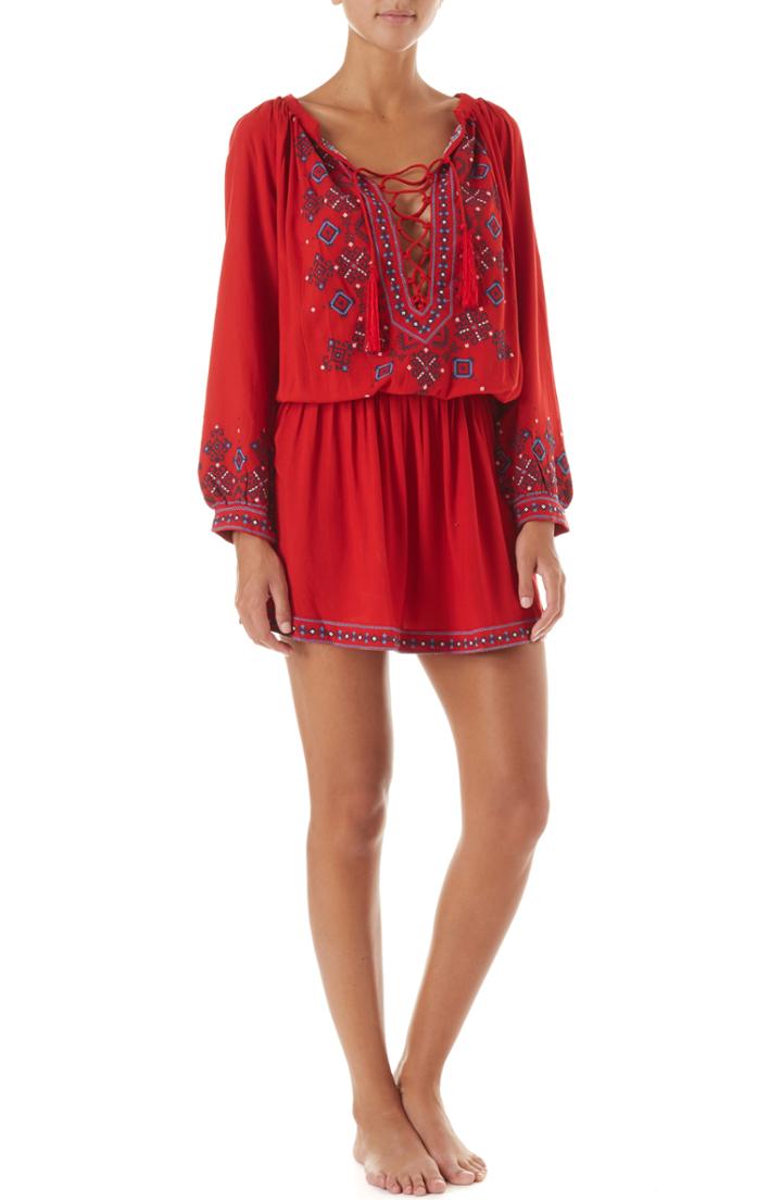 Women's Melissa Odabash Nadja Cover-up Dress - Red