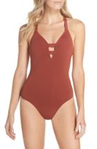 Women's Seafolly Active Deep-v One-piece Swimsuit Us / 12 Au - Brown