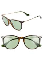 Women's Ray-ban Erika Classic 54mm Sunglasses - Havana/ Green Solid
