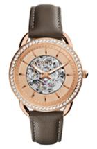 Women's Fossil Tailor Automatic Leather Strap Watch, 35mm