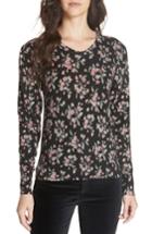 Women's Rebecca Taylor Tilda Floral Wool Sweater - Black