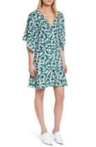 Women's Lewit Ruffle Silk Shift Dress - Green