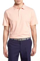 Men's Peter Millar Crown Stripe Polo, Size - Orange
