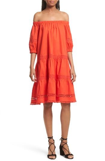 Women's Kate Spade New York Off The Shoulder Poplin Dress