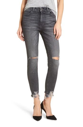 Women's Dl1961 Farrow Ripped Ankle Jeans - Grey