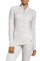 Women's Smartwool Merino 250 Base Pattern Layer Quarter Zip Top - White