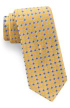 Men's Ted Baker London Geometric Flower Silk Tie, Size - Yellow