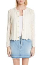 Women's Marc Jacobs Scallop Edge Cashmere & Wool Blend Cardigan - Ivory