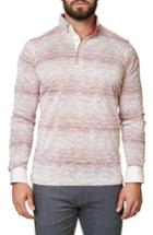 Men's Maceoo Stripe Long Sleeve Polo (s) - White