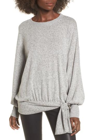 Women's Bp. Side Tie Sweater, Size - Grey