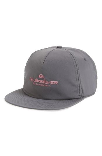 Men's Quiksilver Originator Snapback Baseball Cap - Grey