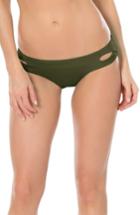 Women's Becca Color Code Halter Bikini Top, Size D - Green
