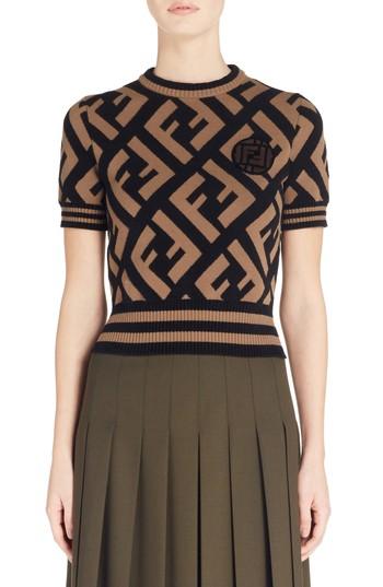 Women's Fendi Logo Sweater Us / 42 It - Black